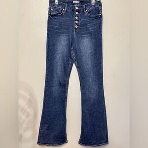 Dear John Alto Split Hem Ankle Flare Denim Blue Jeans Size 29 Inseam 31.5 Inseam